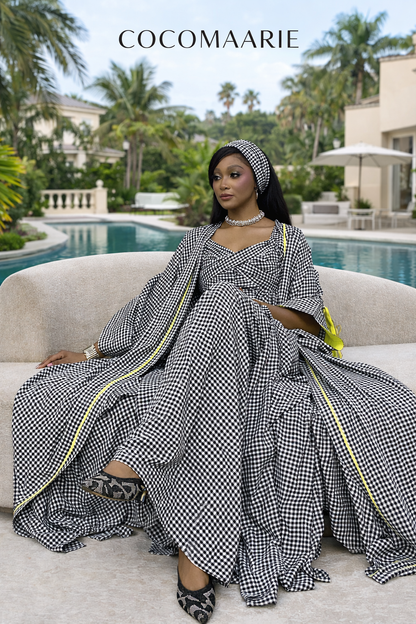 Noir Gingham Three-Piece Set