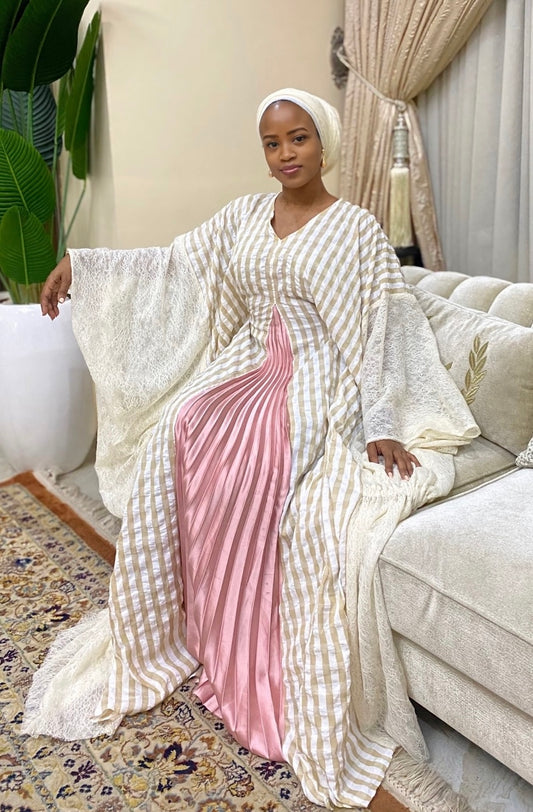 Plaid Elegant Curvy Kaftan