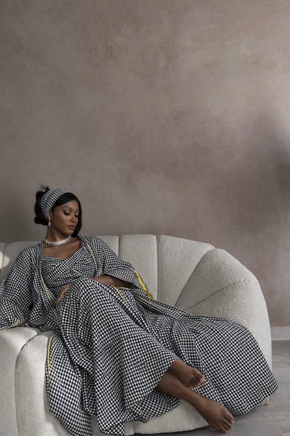 Noir Gingham Three-Piece Set