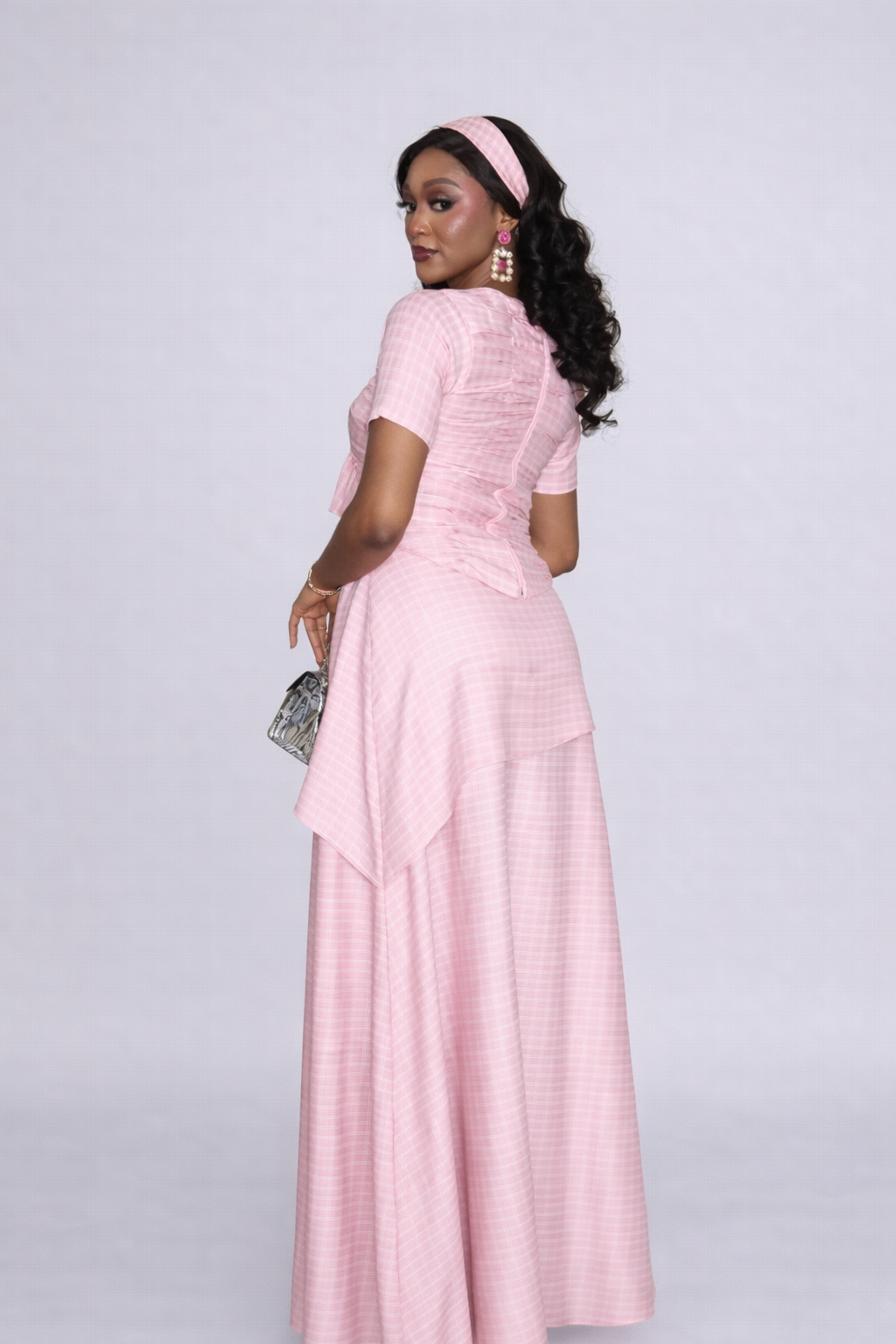 Blush Gingham Two-Piece Set