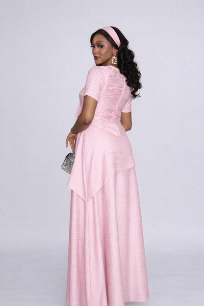 Blush Gingham Two-Piece Set