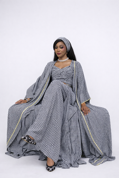 Noir Gingham Three-Piece Set