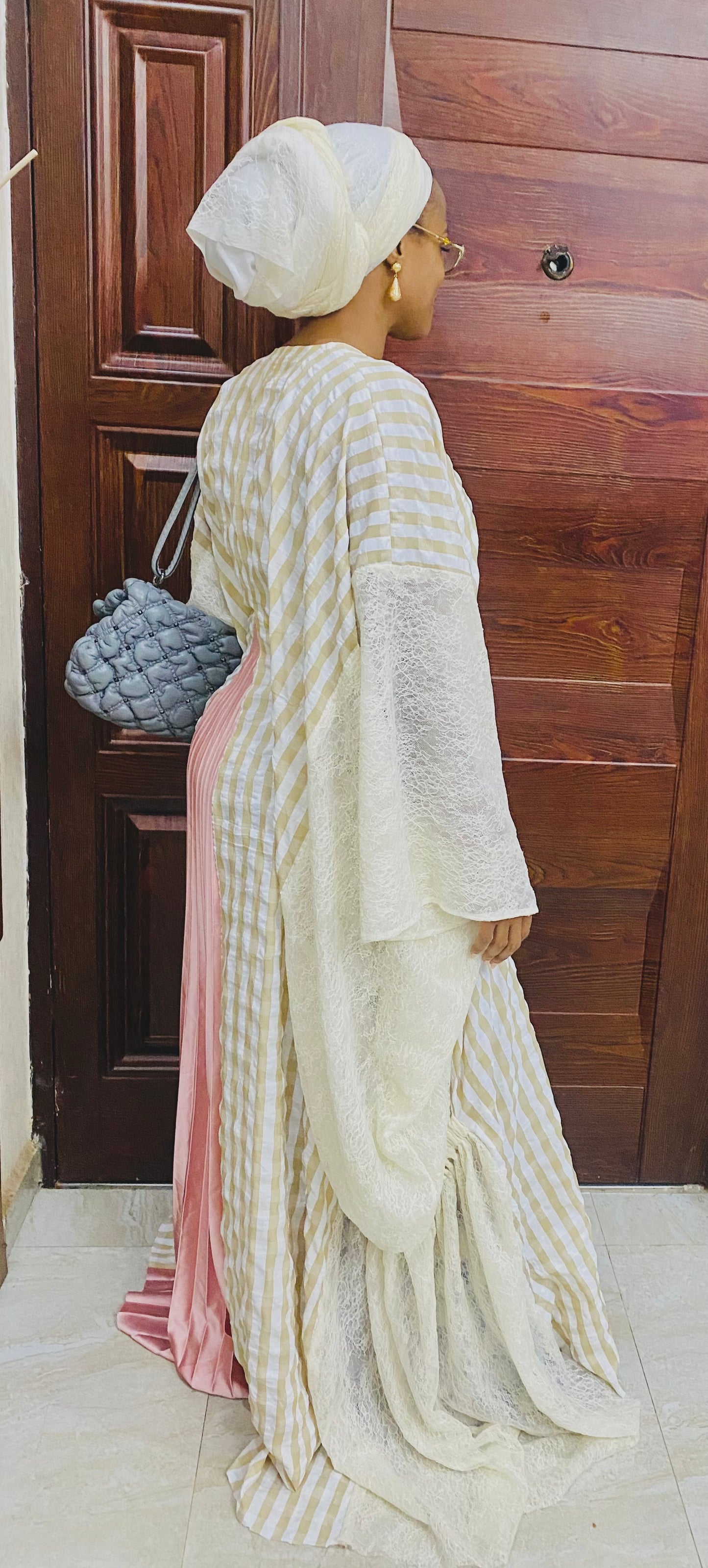 Plaid Elegant Curvy Kaftan