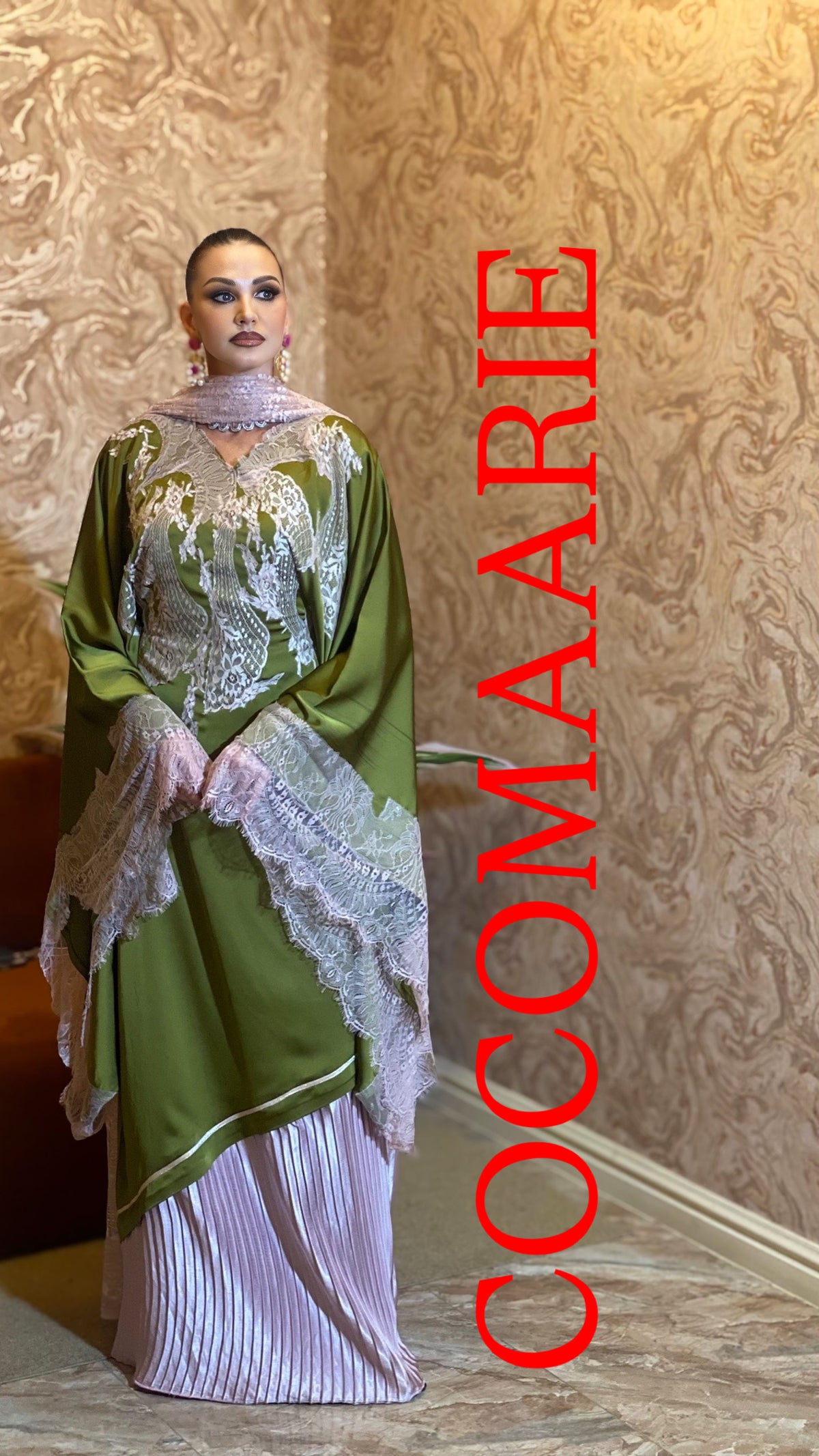 Olaide Luxe Kaftan in Green