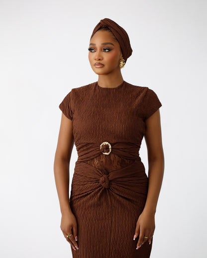 Cocoa Sculpt Dress