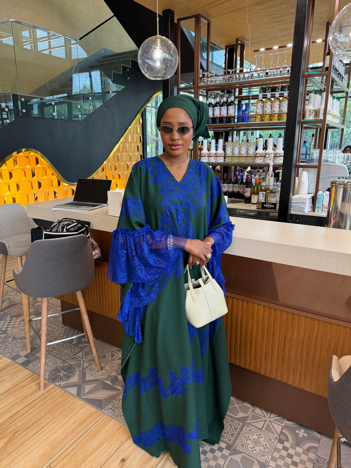 Olaide Kaftan in Forest Green
