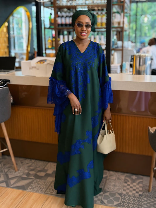 Olaide Kaftan in Forest Green