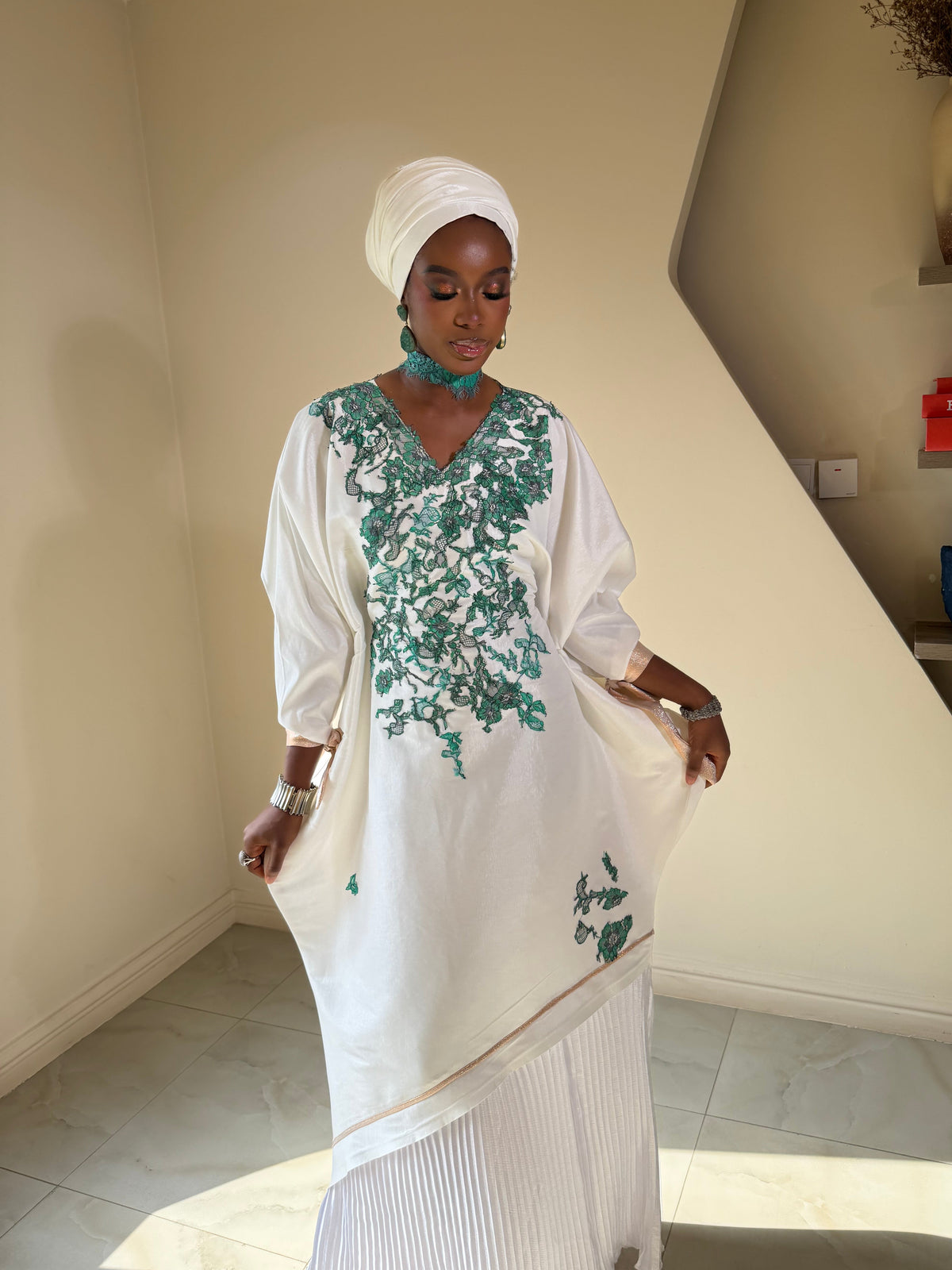 Olaide Kaftan in Grecian White