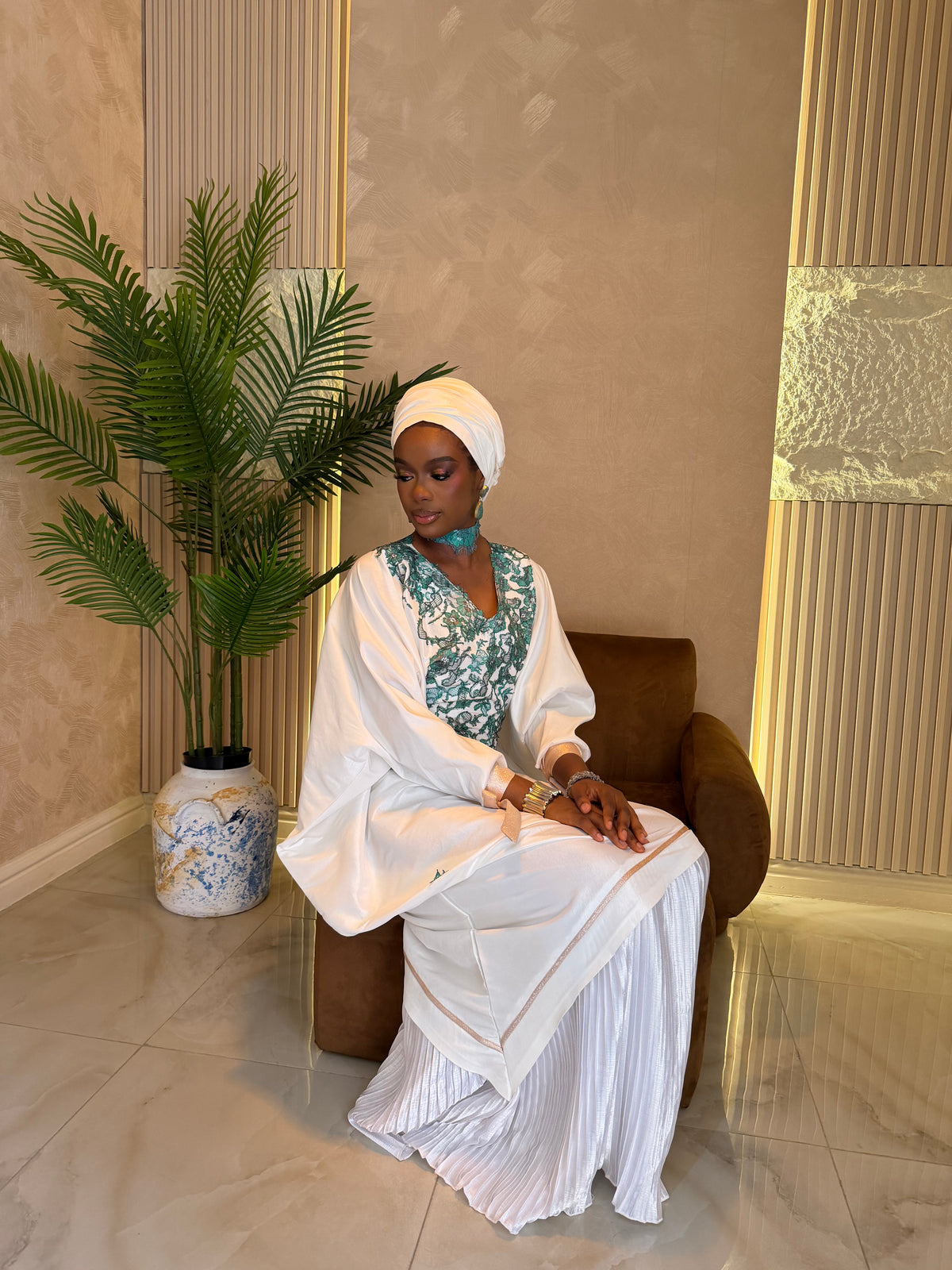 Olaide Kaftan in Grecian White