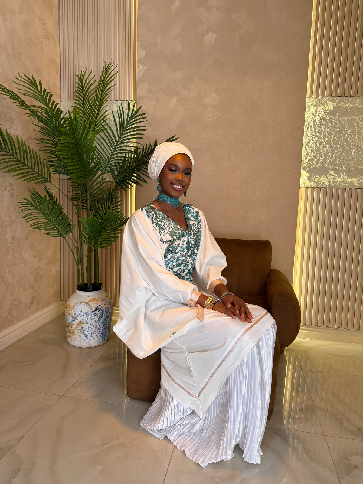 Olaide Kaftan in Grecian White