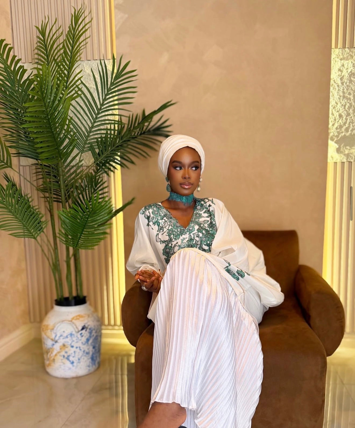 Olaide Kaftan in Grecian White