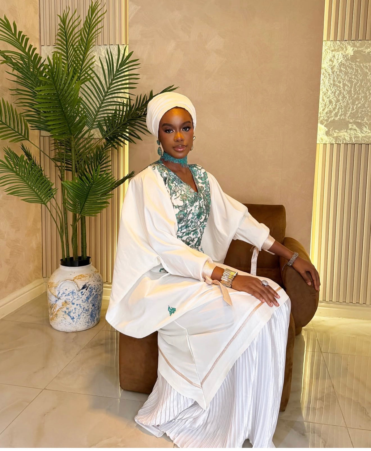 Olaide Kaftan in Grecian White