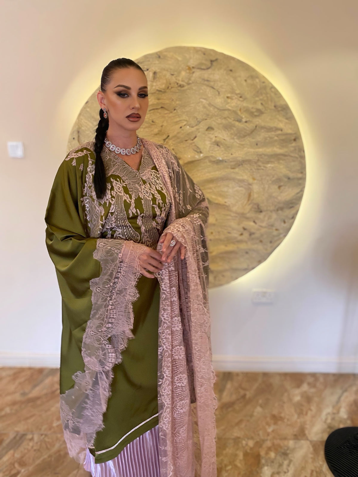 Olaide Luxe Kaftan in Green