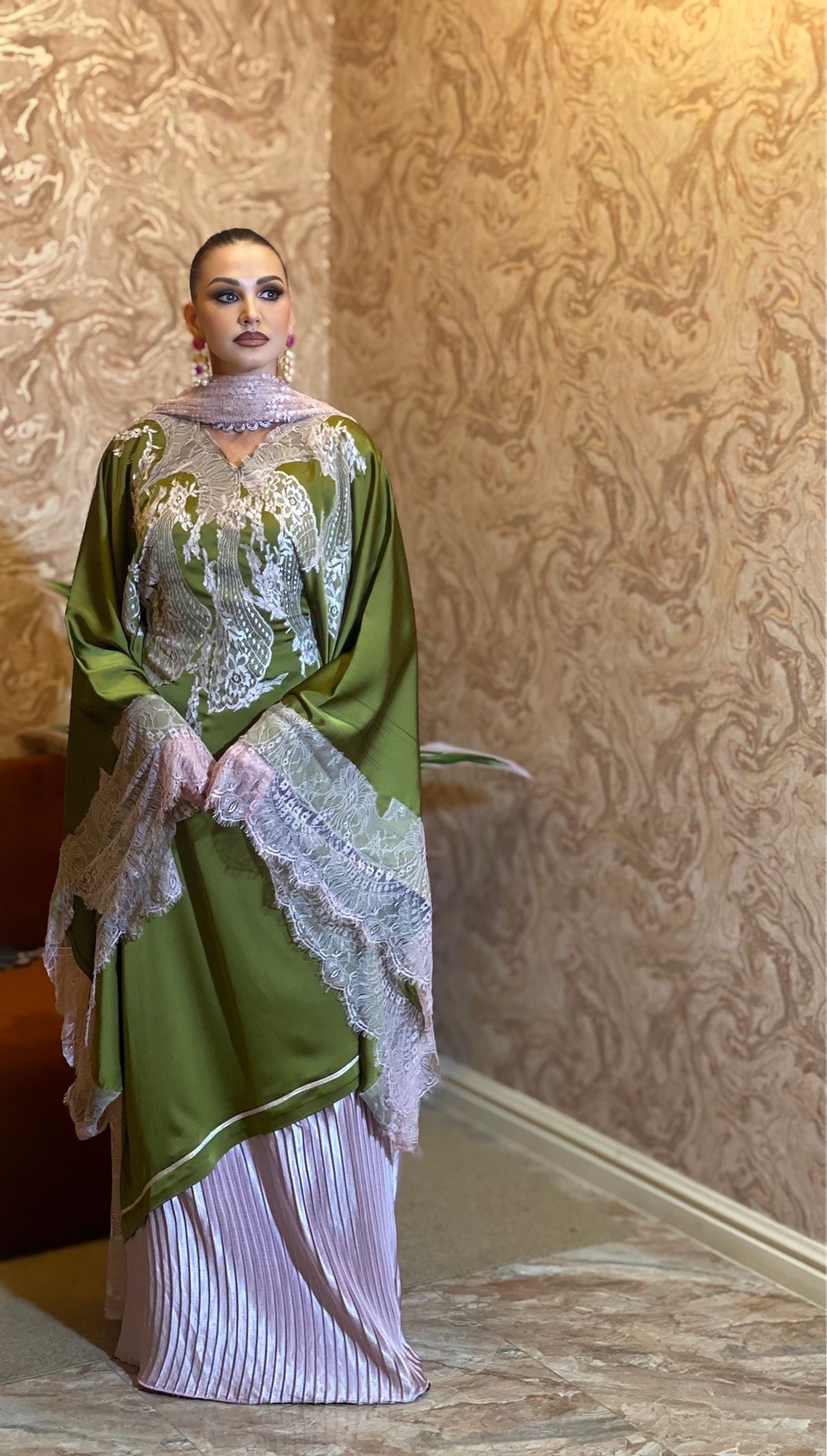 Olaide Luxe Kaftan in Green